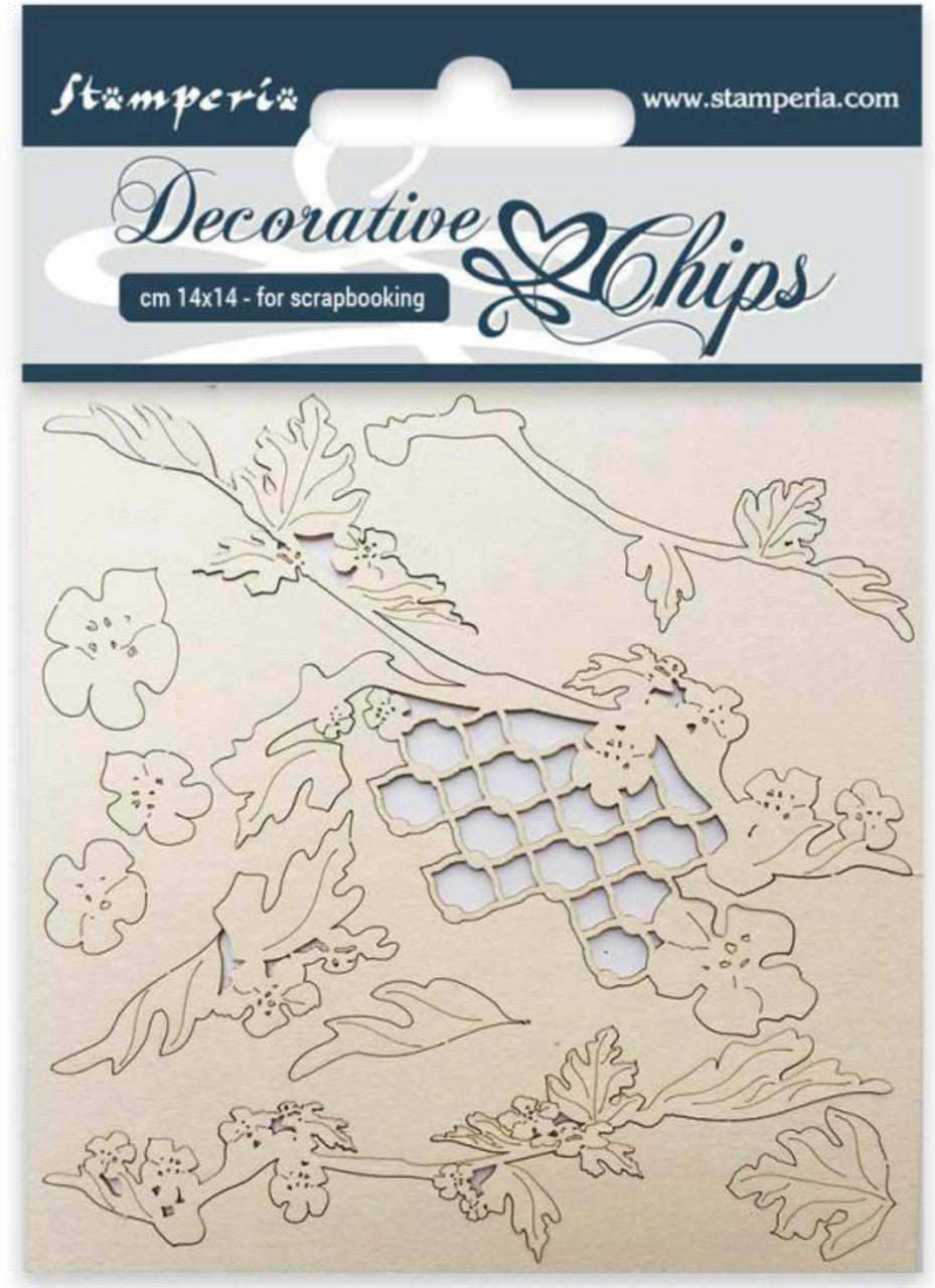 Stamperia Decorative Chips Poinsettia